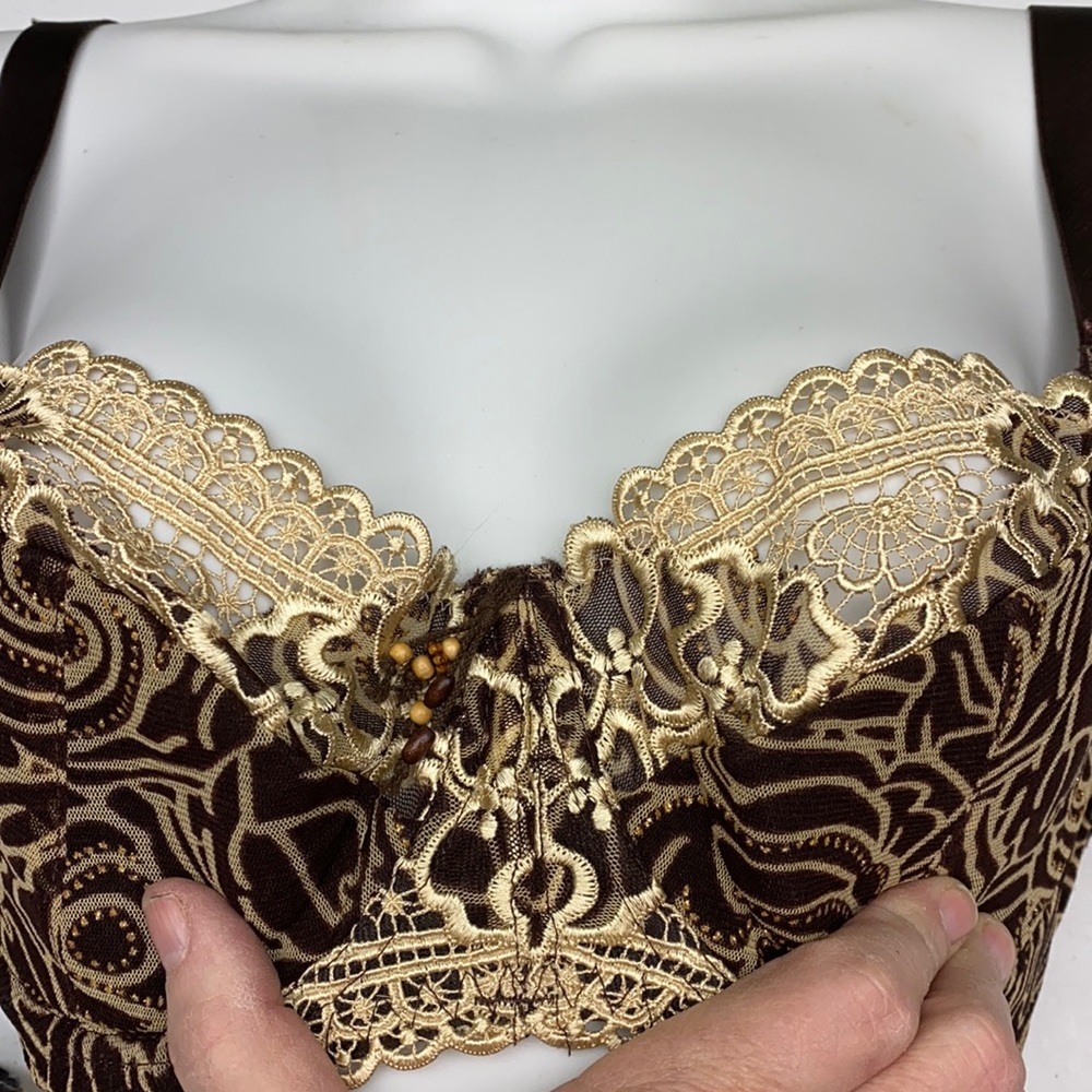 Kris BLK/GLD Underwire 34D UK/34C US.  *P1017